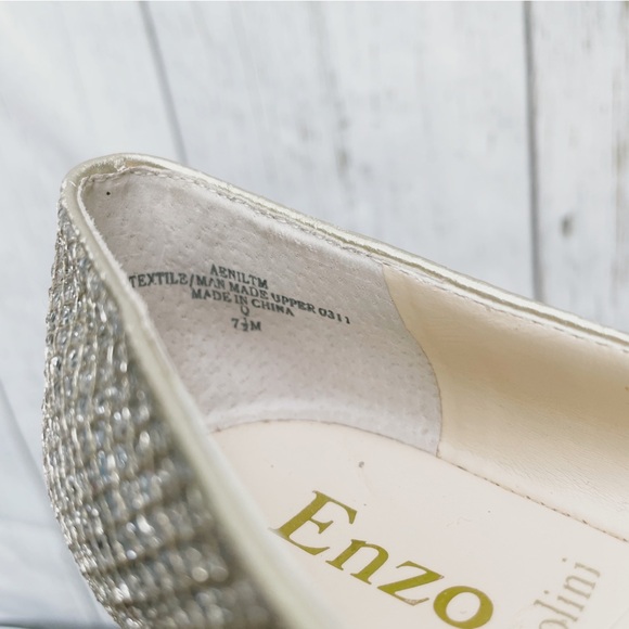 Enzo Angiolini Women’s Aeniltm Glitter Shimmer Ballet Flats Shoes Size 7.5M - Picture 7 of 7